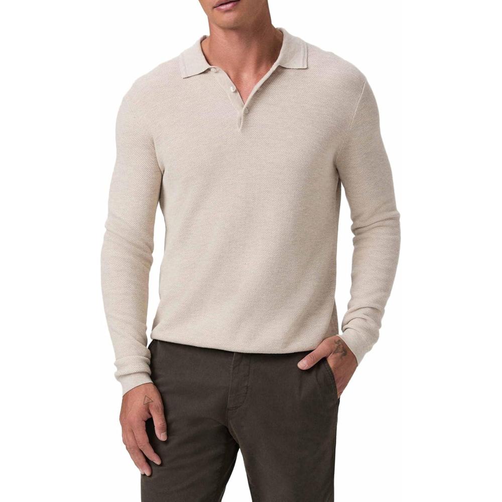 imagePAIGE Mens Selwyn Long Sleeve Sweater PoloCanvas