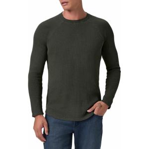 PAIGE Men’s Davies Long Sleeve Waffle Tee(Vintage Pine Needle)