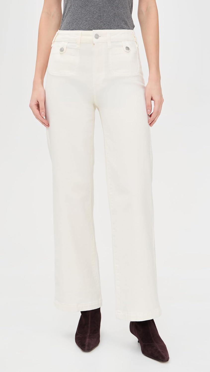 image:imagePAIGE Womens Anessa Jeans 31 with Rounded Inset PocketsTonal Ecru