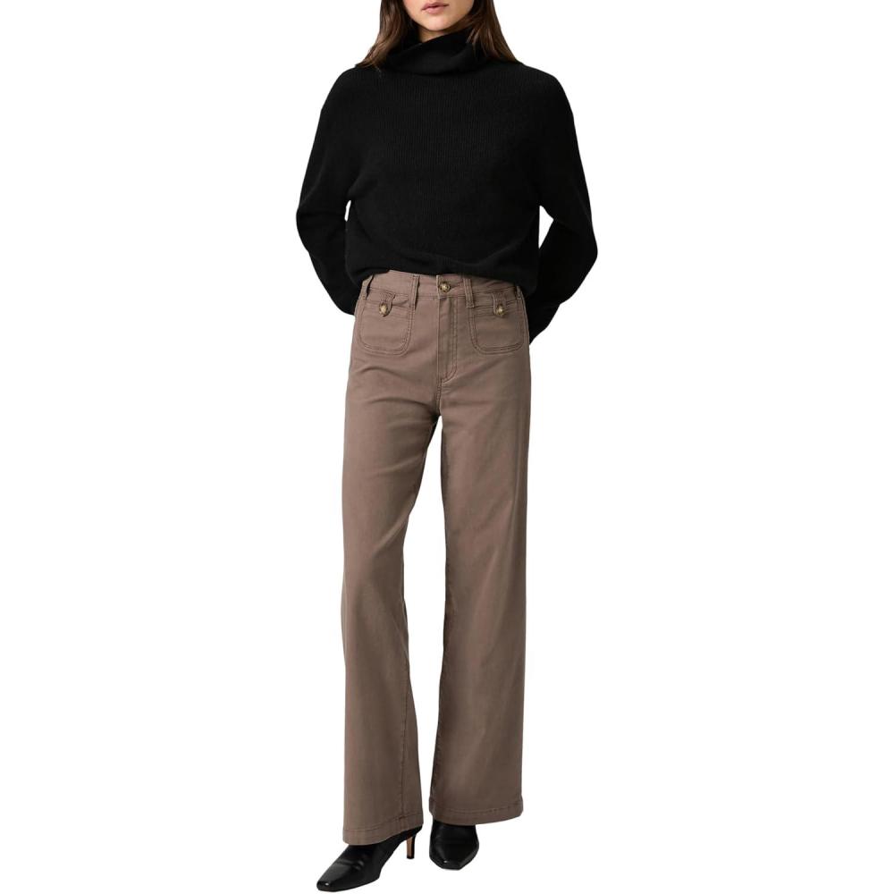 image:imagePAIGE Womens Anessa 31in Rounded Inset PocketsVintage Mushroom Taupe