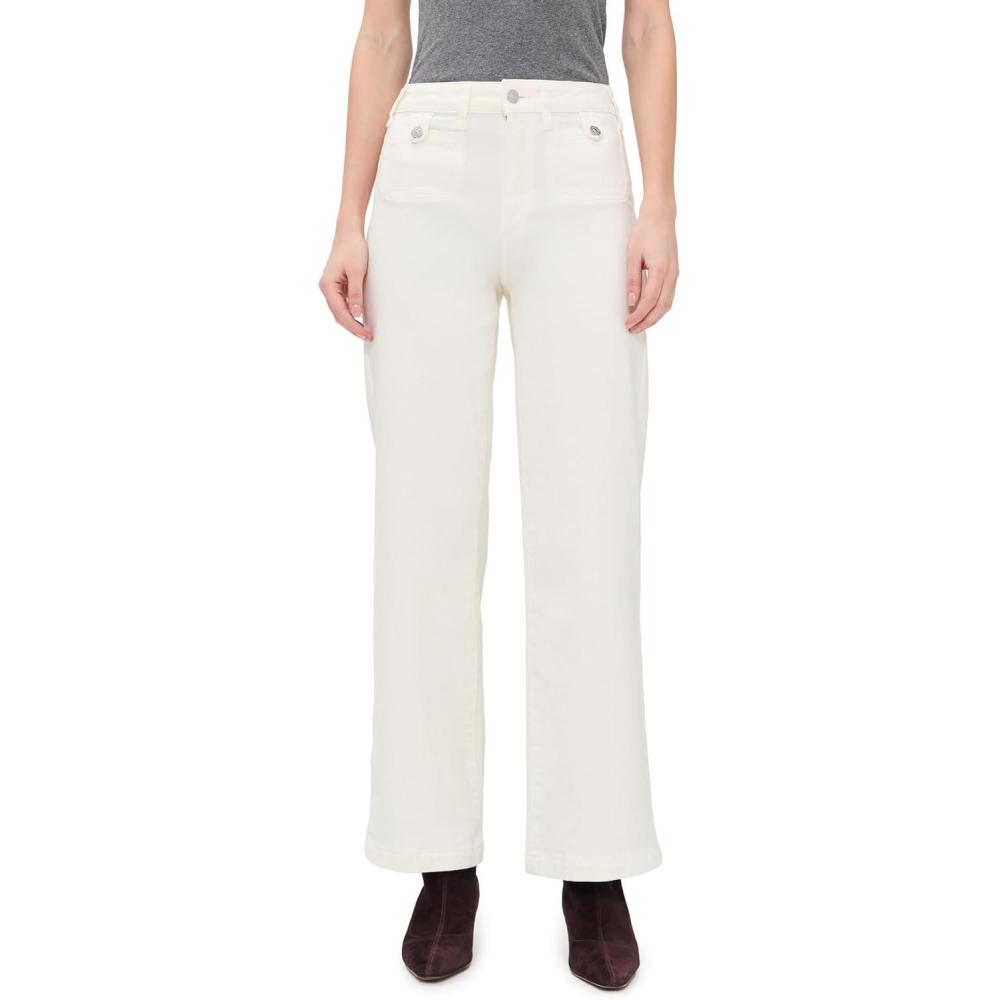 image:imagePAIGE Womens Anessa Jeans 31 with Rounded Inset PocketsTonal Ecru