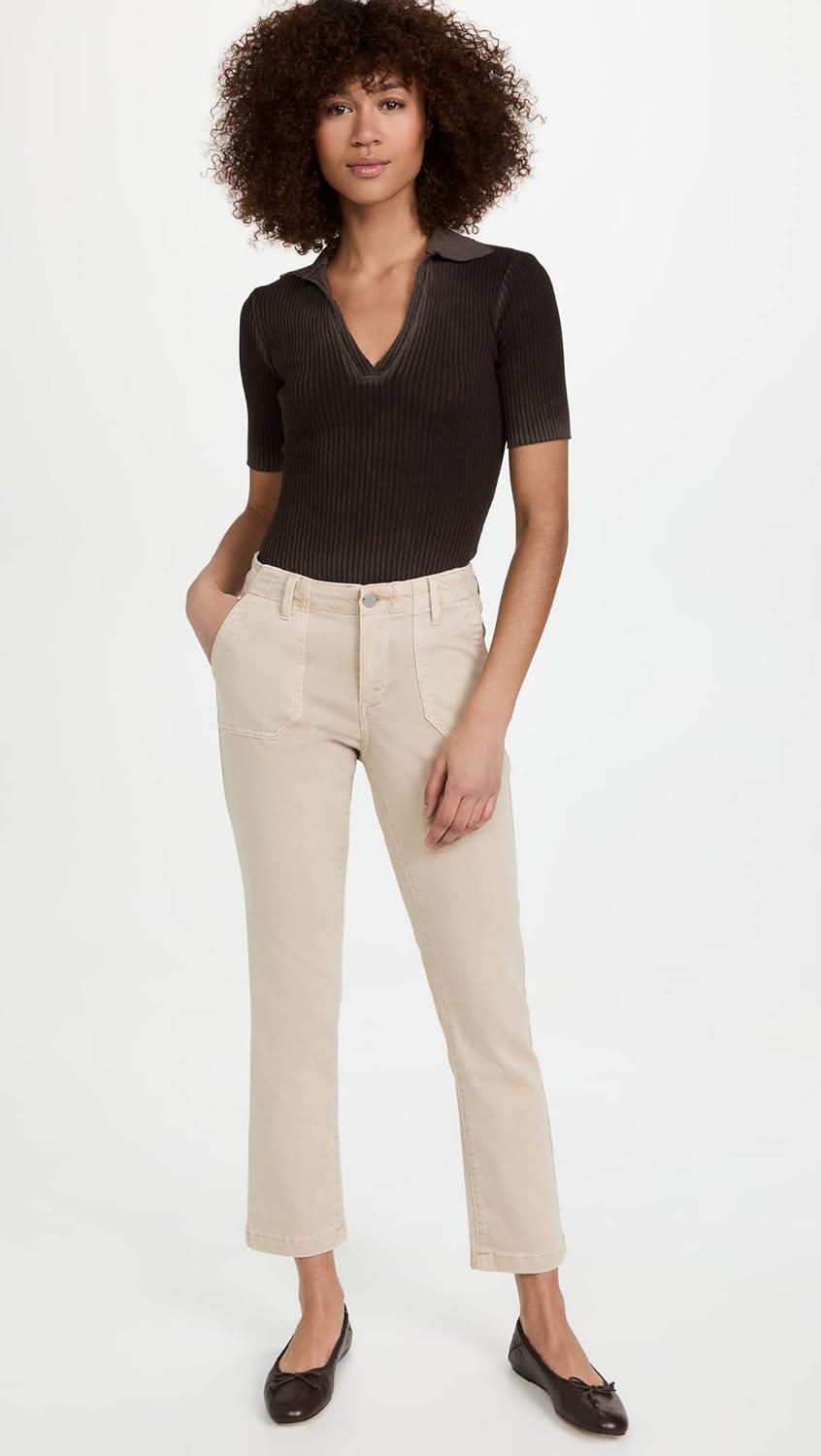 image:imagePAIGE Womens Mayslie Straight Ankle JeansVintage Warm Sand