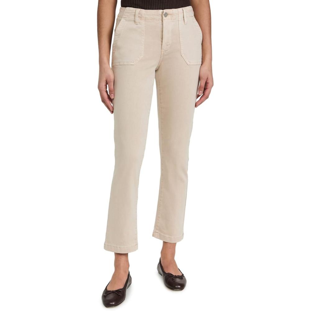 image:imagePAIGE Womens Mayslie Straight Ankle JeansVintage Warm Sand