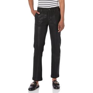 PAIGE Women’s Mayslie Straight Ankle Jeans(Black Fog Luxe Coating)