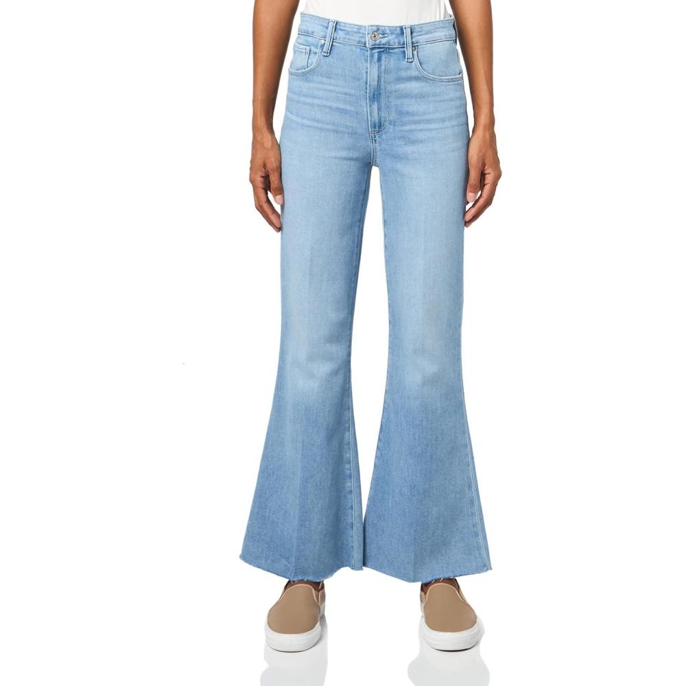 image:imagePaige Womens Marlow Skimmer Seamed Beltloops Raw HemSantorini Sky