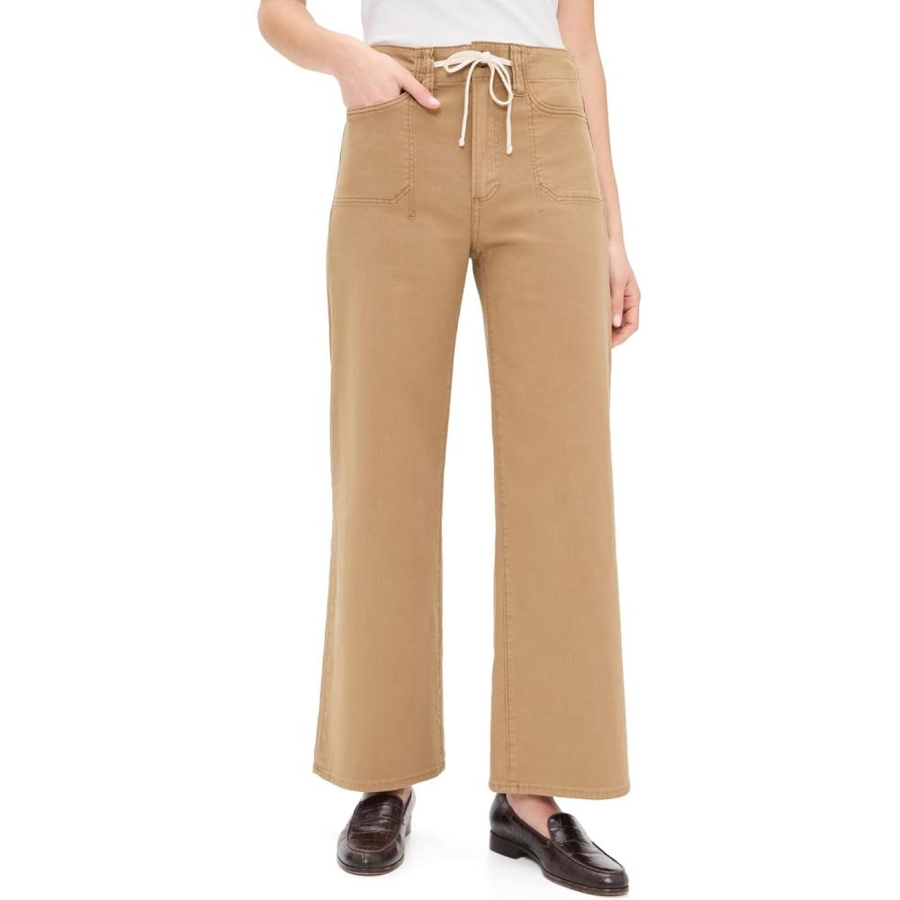 image:imagePAIGE Womens Ari Waistband Tie and Stitch Thru Utility Pockets PantsVintage Sunflower