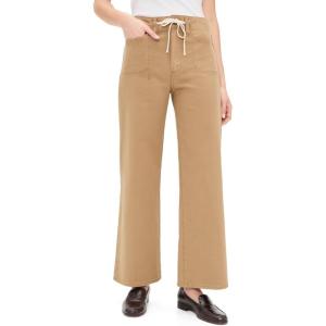 PAIGE Women’s Ari Waistband Tie and Stitch Thru Utility Pockets Pants(Vintage Sunflower)