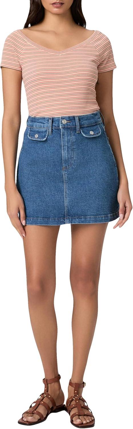 image:imagePaige Womens Janelle Skirt W Rounded Flap PocketsLaguna