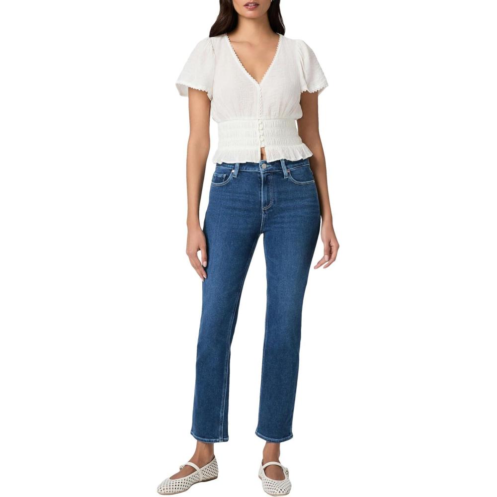 image:imagePAIGE Womens White Noise Grand Hem JeansVenetian Breeze