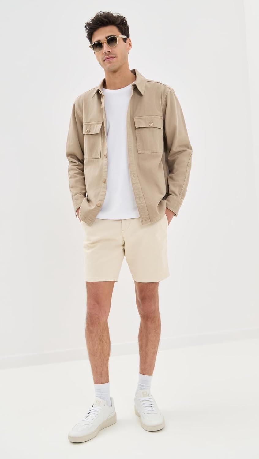 image:imagePAIGE Mens Phillips Stretch Sateen Shorts 775Cream Tusk