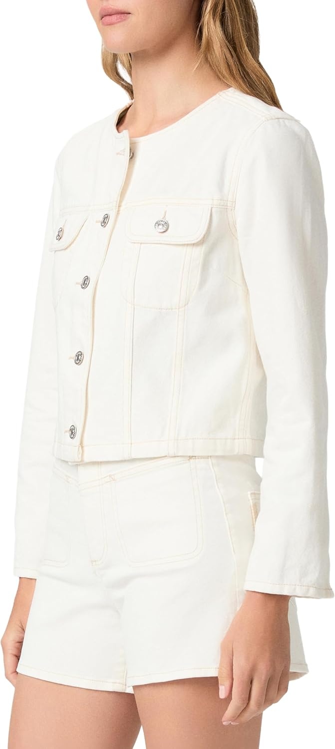 image:imagePAIGE Womens Dean Denim JacketToasted Ecru
