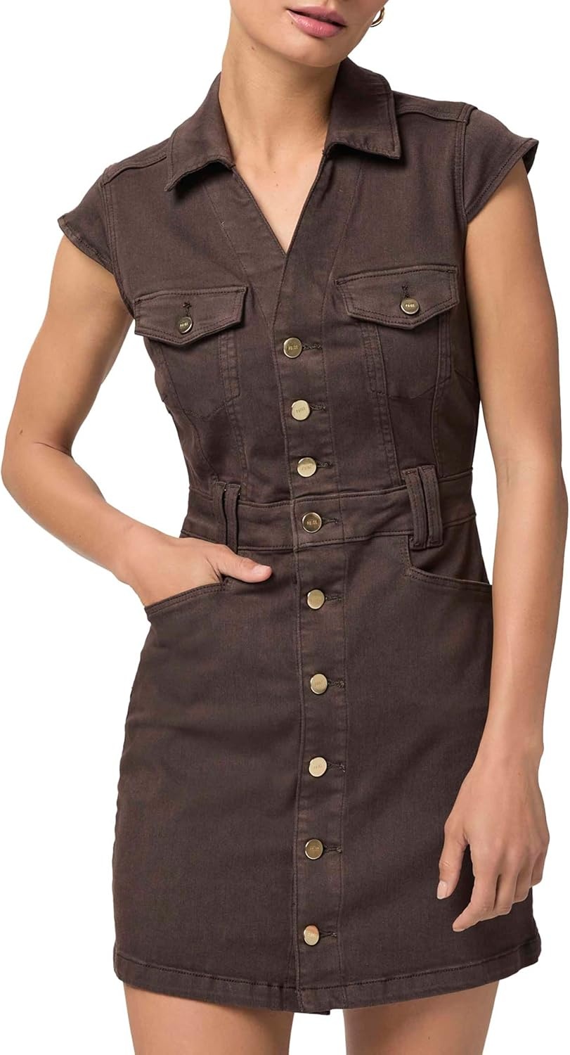 image:imagePAIGE Womens Jaxsyn Dress Jolene PktRich Chocolate