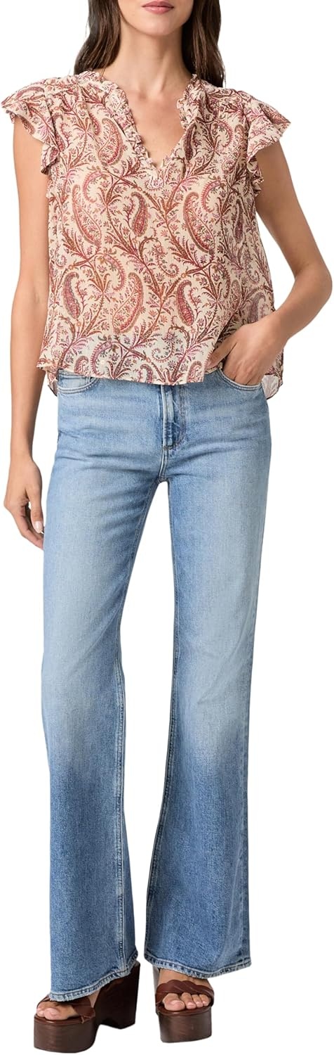 image:imagePaige Womens Cornelia TopAntique White Multi