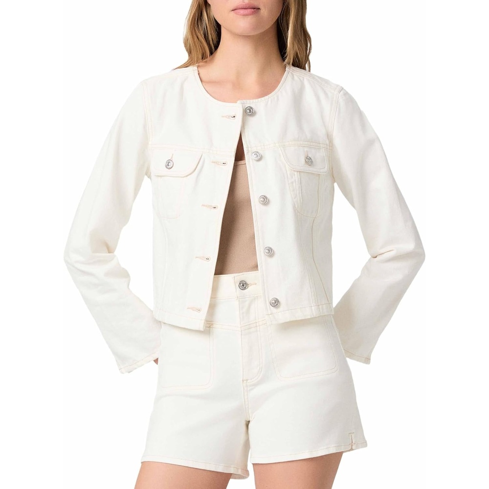 image:imagePAIGE Womens Dean Denim JacketToasted Ecru
