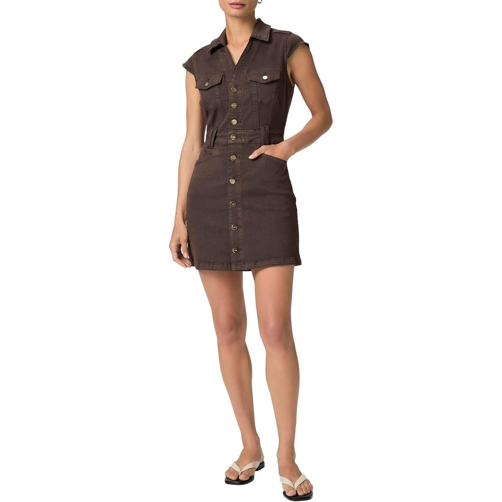 image:imagePAIGE Womens Jaxsyn Dress Jolene PktRich Chocolate